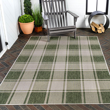 Sabine Traditional Farmhouse Bold Gingham Area Rug